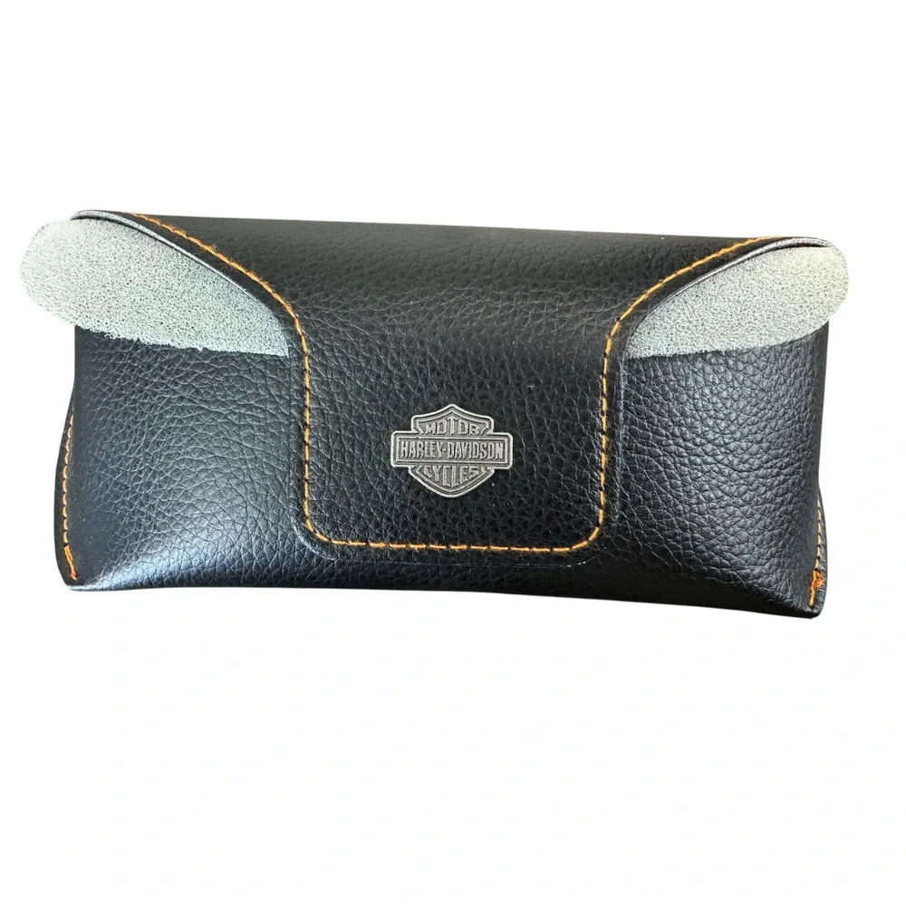 NEW Harley-Davidson Semi-Hard Eyeglasses Case With Microfiber Cleaning Cloth‎